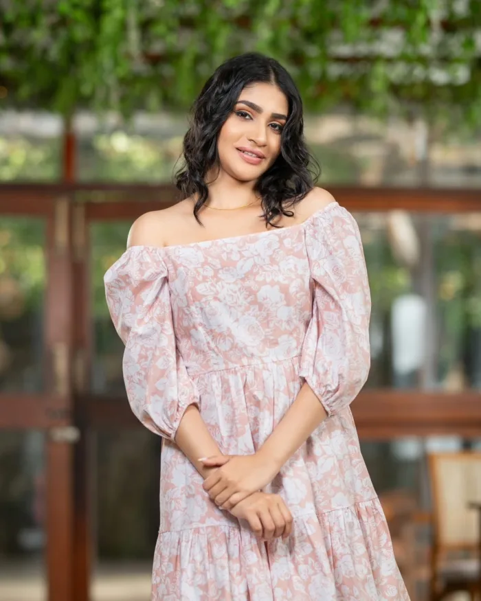 Floral Off Shoulder Short Casual Dress - Image 1